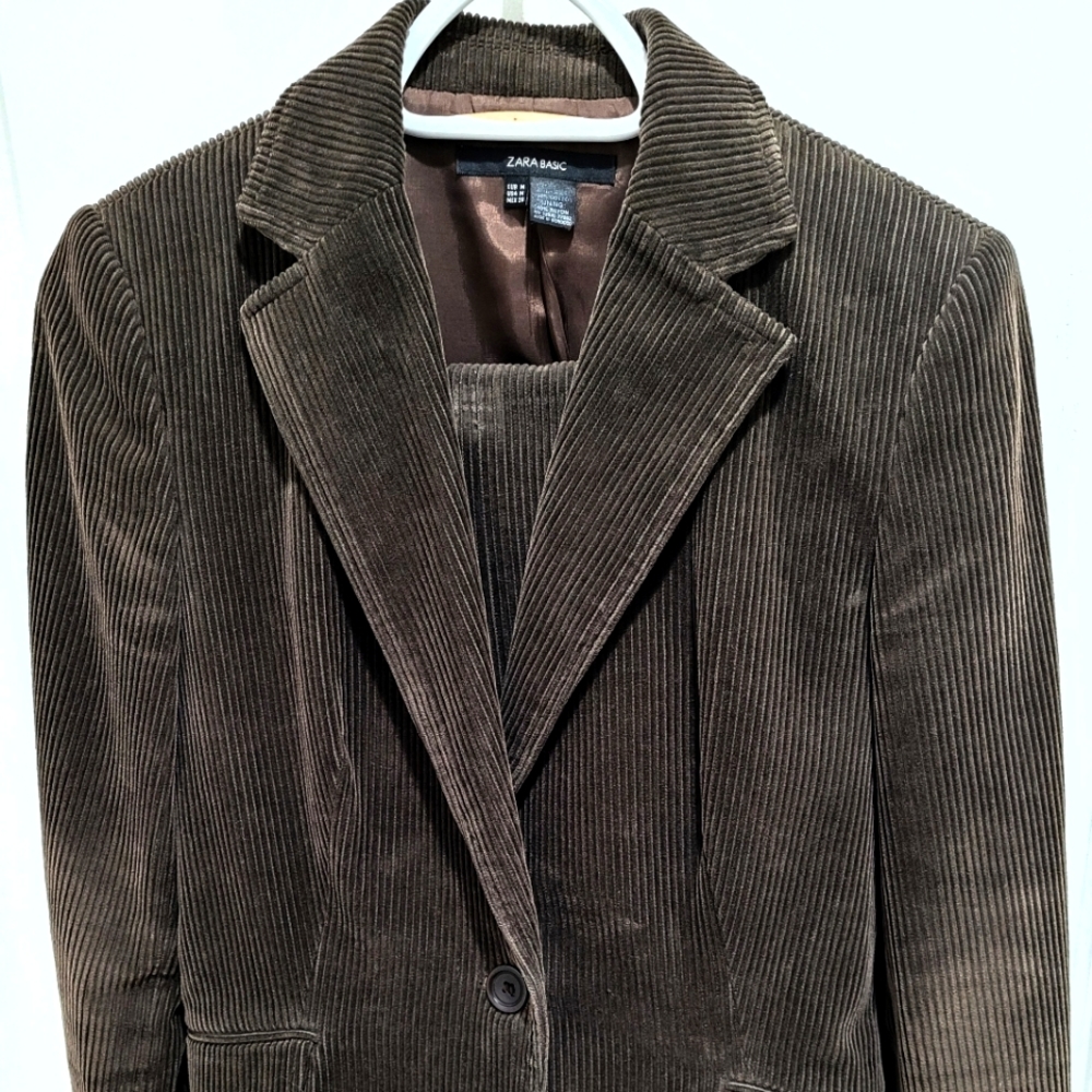 Courduroy suit from Zara (pants and jacket)